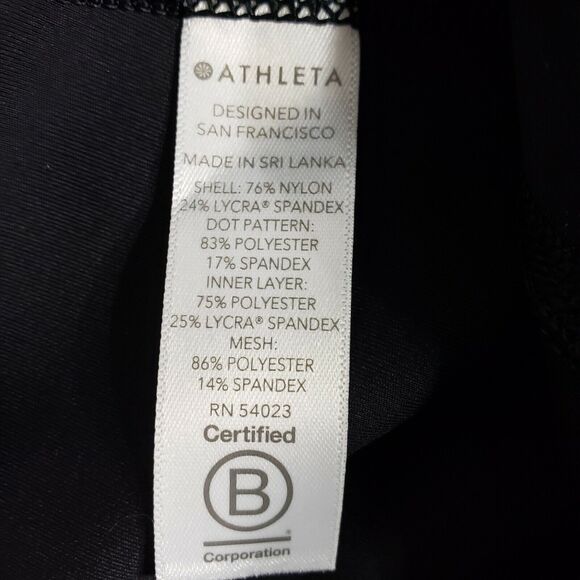 Athleta Womens Tights Small Ultimate Stash Pocket Colorblock Laser Cut 7/8 Blue - Picture 10 of 12